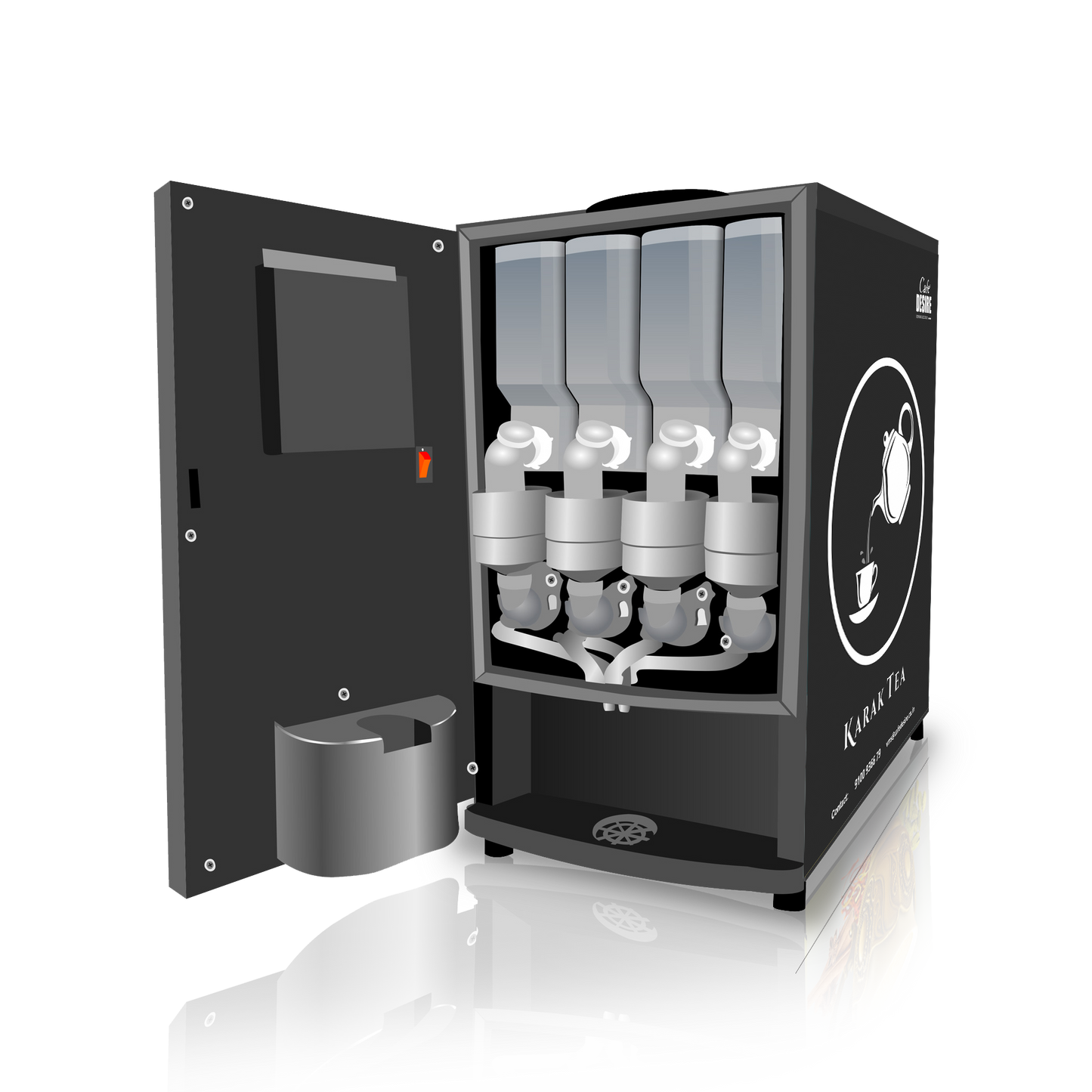 LED Quadra Option Vending Machine (4 Lane)