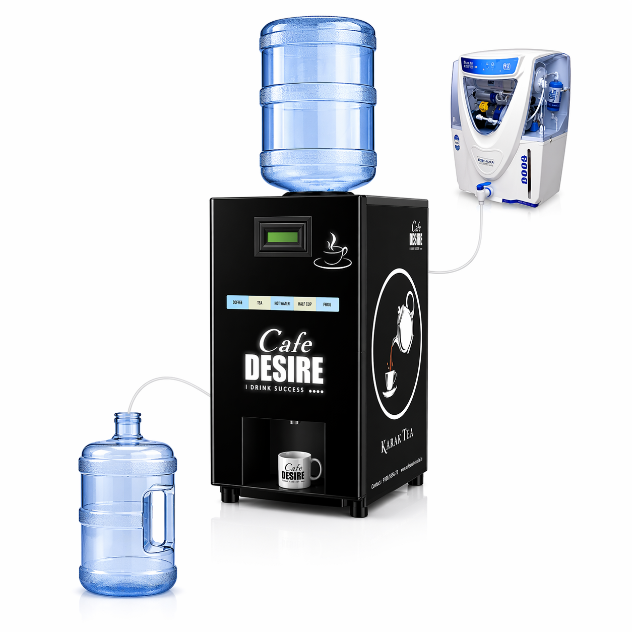 Coffee Machine 4 Lane Multi Water Inlet Coffee and Tea Vending Machine