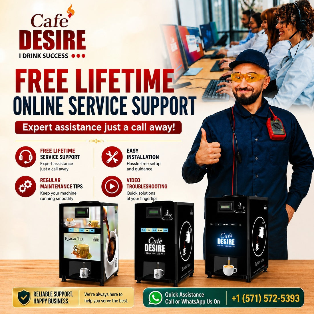 Machine service & support
