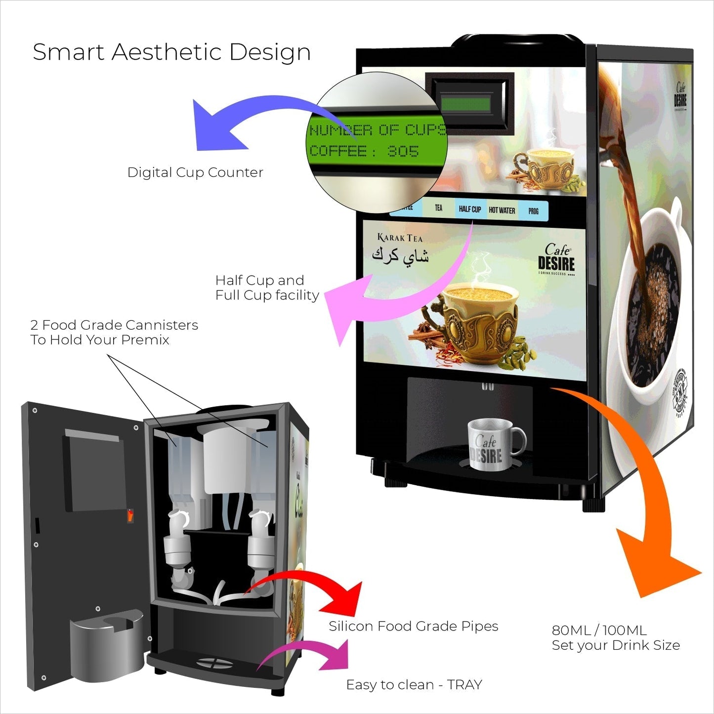 Quadra Option Vending Machine (4 Lane)