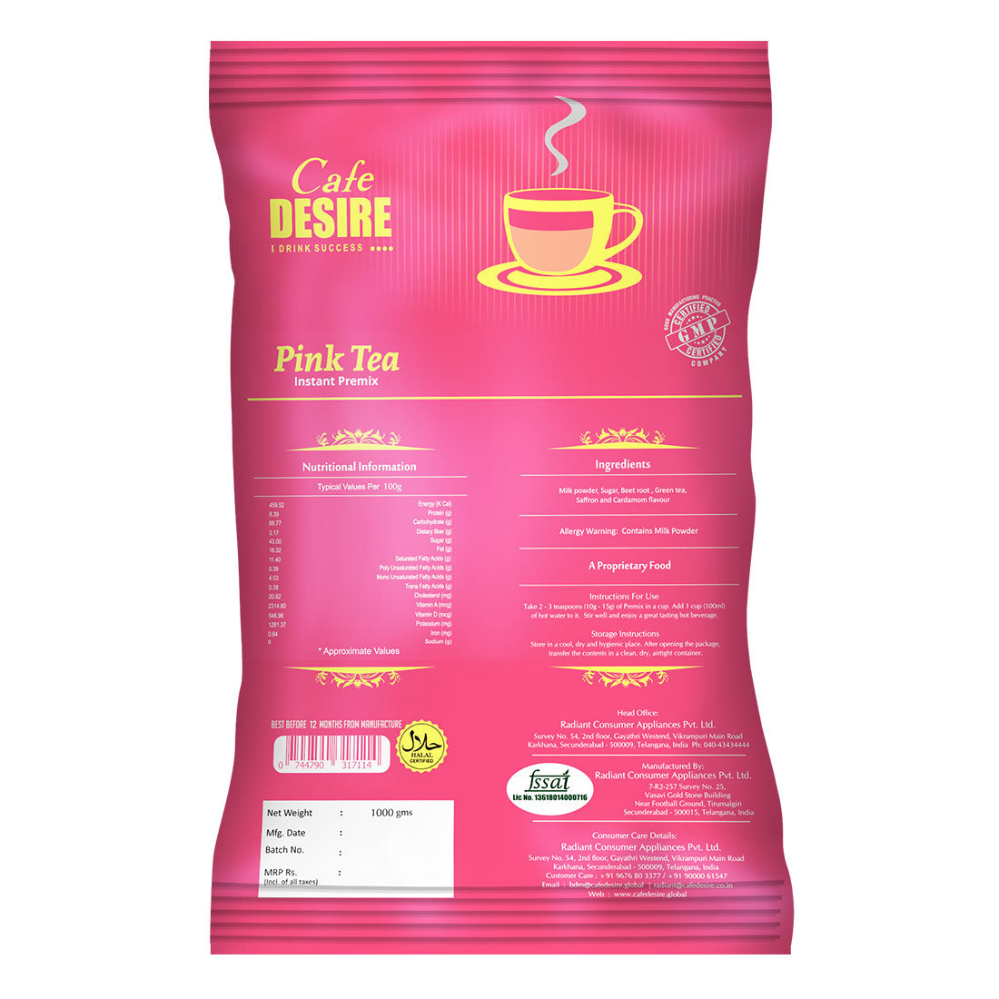 Pink Tea Premix  | 1Kg